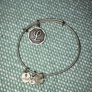 Alex and Ani Silver ‘L’ bracelet.